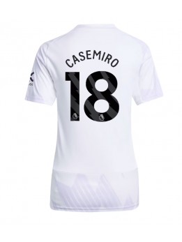 Manchester United Casemiro #18 Replika Borta Kläder Dam 2025-26 Kortärmad